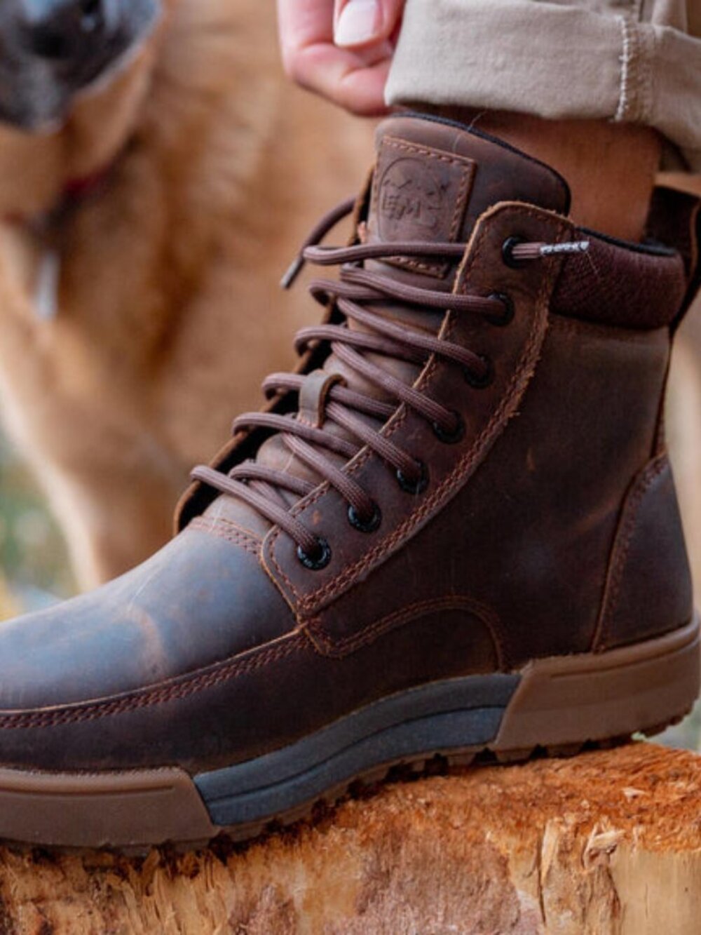 NEW Lems Mens Boulder Summit Waterproof boots choose size rugged bark shoe - Picture 2 of 5